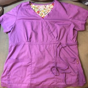 Koi purple scrub top size 2X